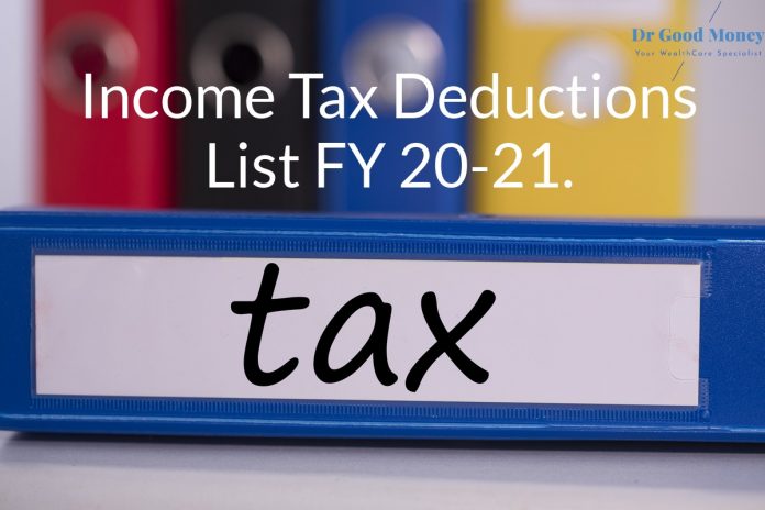 Income Tax deductions List 20-21